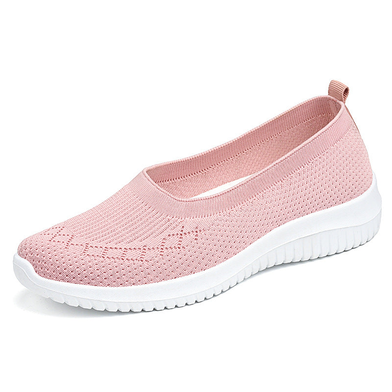 Damen nan nahtloser Strick-Ballerina-Slip mit sockenähnlichem Schaft, elastischem Einstieg und dämpfender Leichtlaufsohle Drune