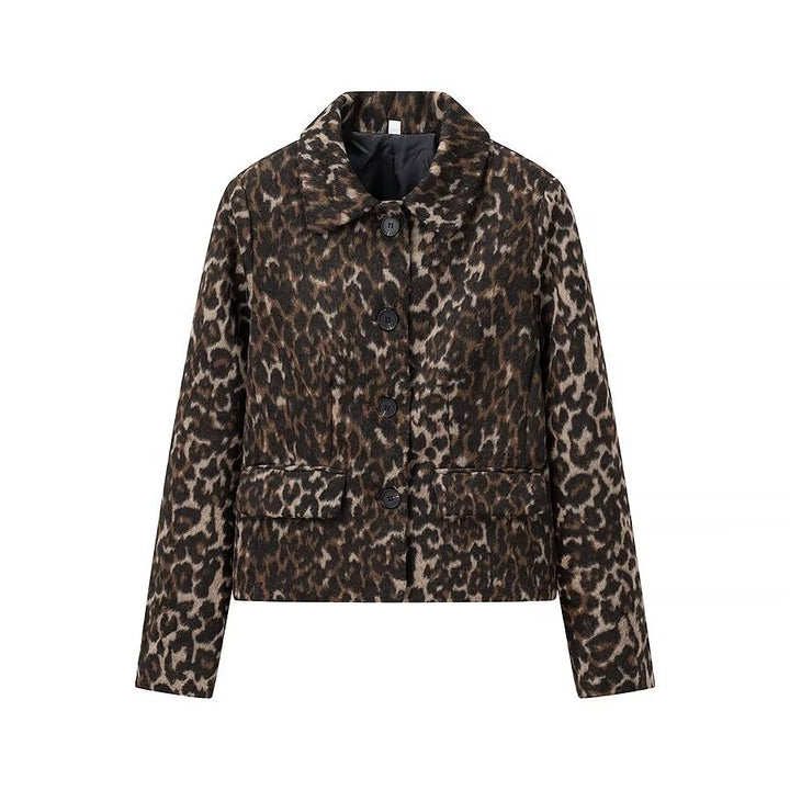 Damen oversized Leopardjacke Drune