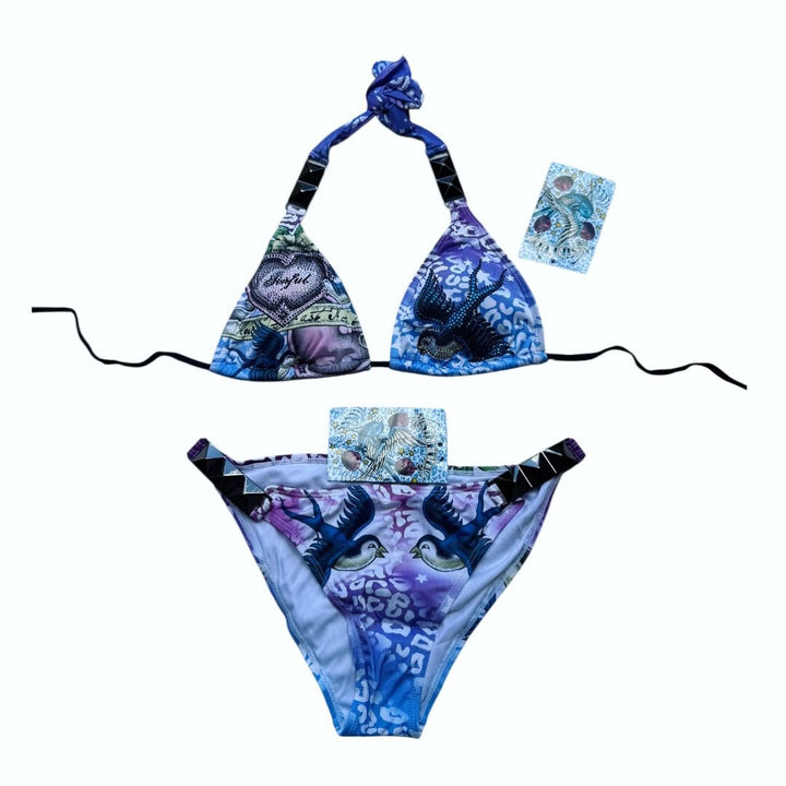 Damen Triangel-Bikini-Set mit kreativem grafischen Design Drune