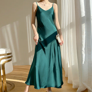 Damen Maxikleid mit Satin-Finish Drune