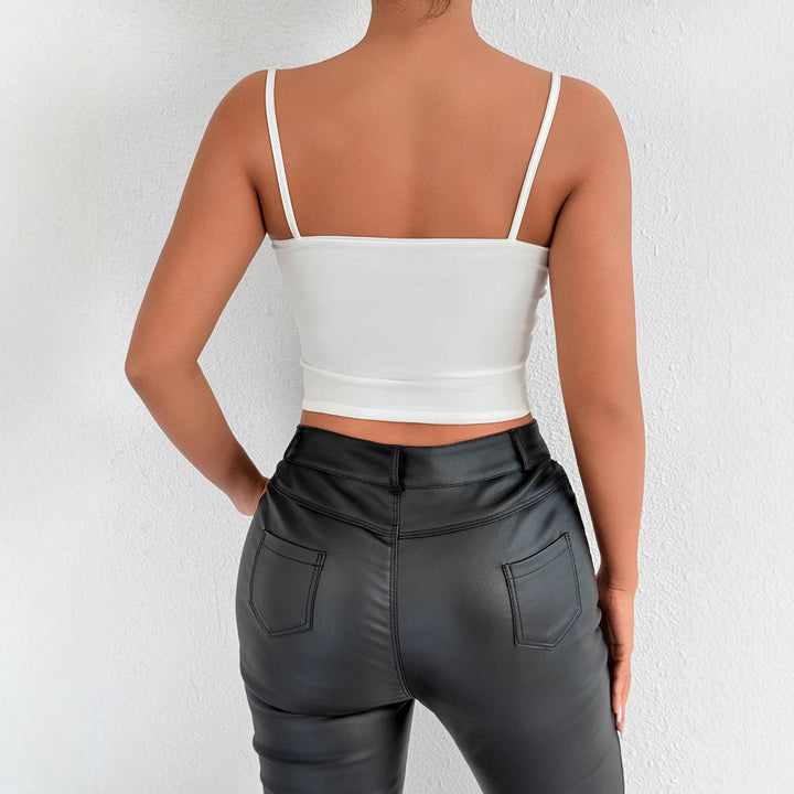 Damen Crop-Top mit raffinierten Rüschendetails Drune