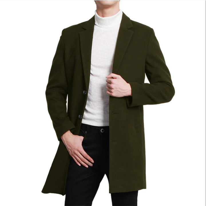 Herren eleganter Langblazer mit schmalem Schnitt und praktischen Taschen Drune