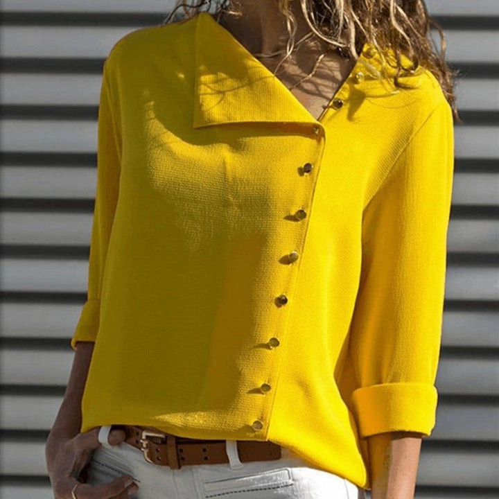 Damen Button-Up Relaxed Fit Bluse Drune