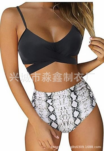 Damen Crop-Top Bikini-Set mit geflochtenem Design Drune