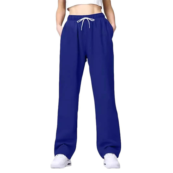 Damen bequeme Sporthose mit elastischem Bund und seitlichen Taschen Drune