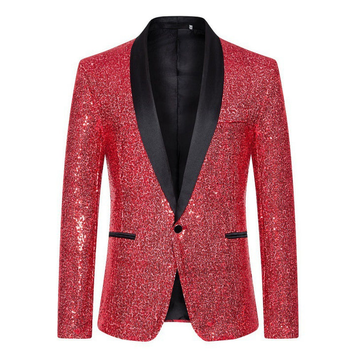 Herren glamouröser Pailletten-Blazer mit modernem Schnitt Drune