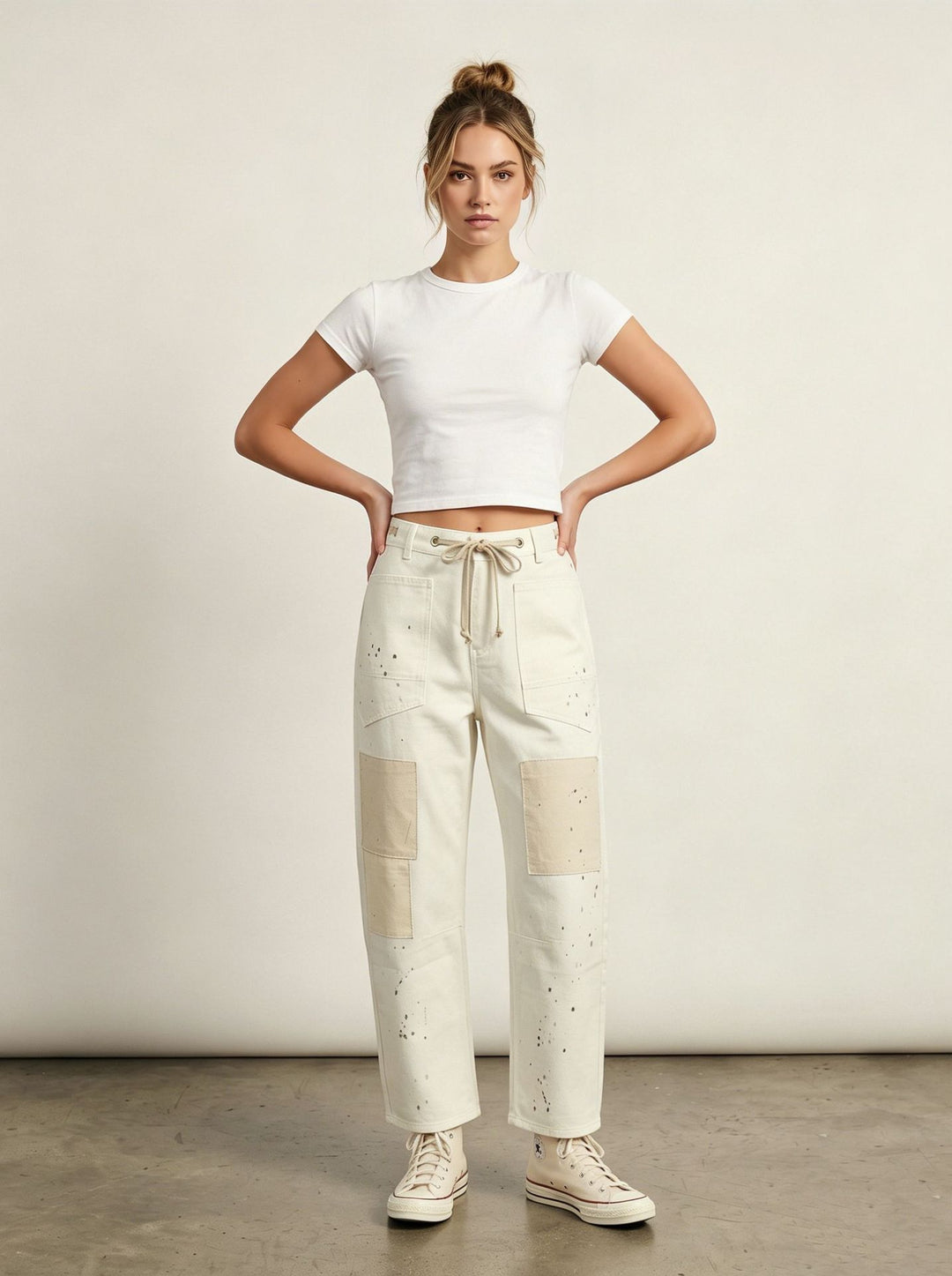 Damen nan oversized Strickpullover mit Rundhalsausschnitt und entspannter Silhouette Drune