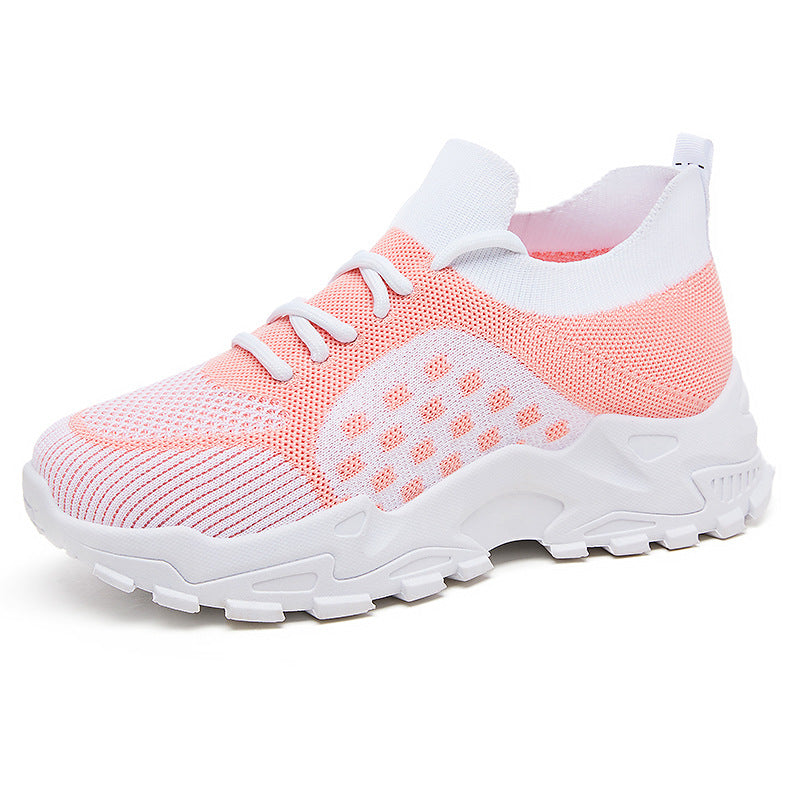 Damen nan leichter Strick-Chunky-Sneaker mit sockenähnlichem Schaft, gepolsterter Fersenstütze und griffiger Trail-Laufsohle Drune