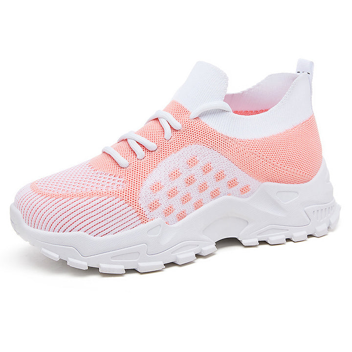 Damen nan leichter Strick-Chunky-Sneaker mit sockenähnlichem Schaft, gepolsterter Fersenstütze und griffiger Trail-Laufsohle Drune