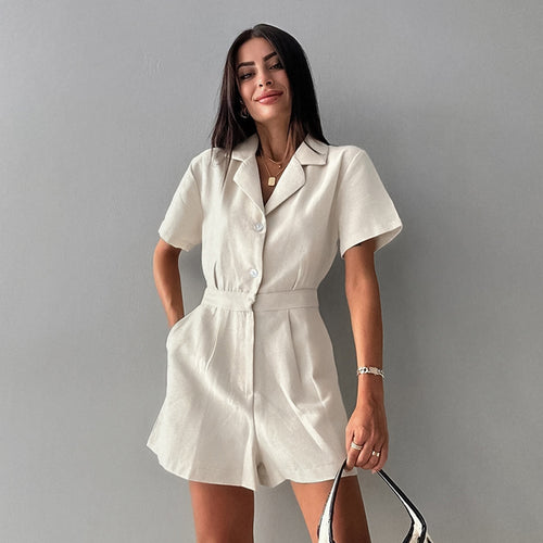 Damen Blazerkleid mit Gürtel und kurzen Ärmeln Drune
