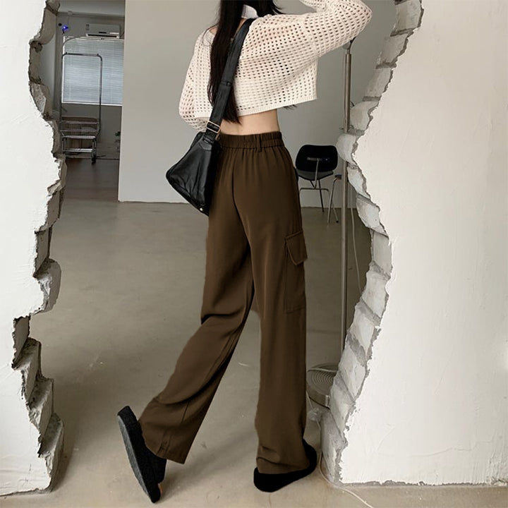 Damen Elegante Cargo-Hose mit weitem Schnitt Drune