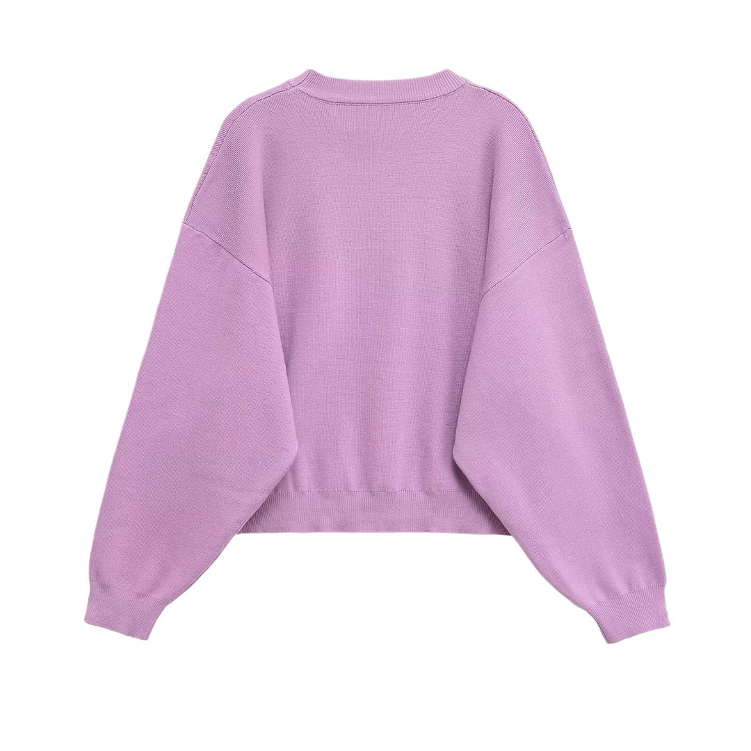 Damen lässiger Oversized-Pullover aus weichem Sweatstoff Drune