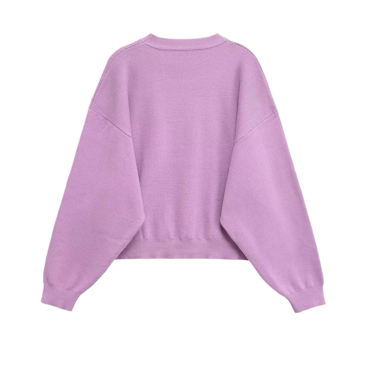 Damen lässiger Oversized-Pullover aus weichem Sweatstoff Drune