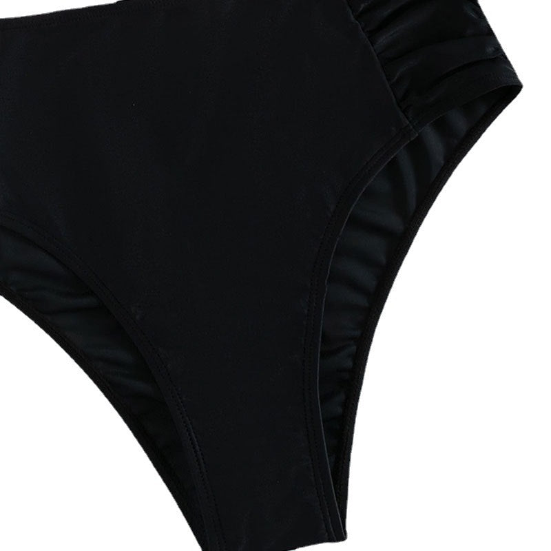 Damen Hoch geschnittener Bikini mit stilvollem Streifenmuster Drune