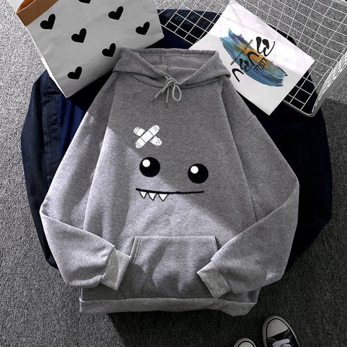Damen Hoodie mit verspieltem Monster-Design Drune