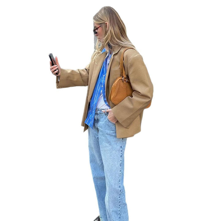 Damen oversized Blazerjacke mit modernem Schnitt Drune
