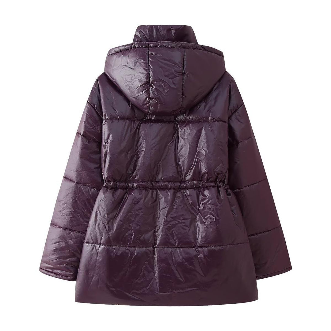 Damen Steppjacke mit Kapuze und taillierbarem Gürtel Drune