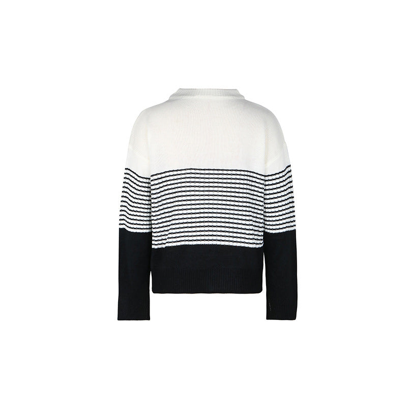Drune | Gestreifter Strickpullover mit Elegantem Design