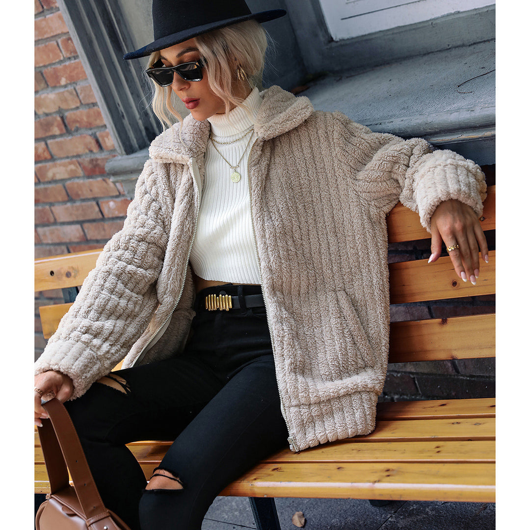 Damen Kuschelige Fleecejacke Drune