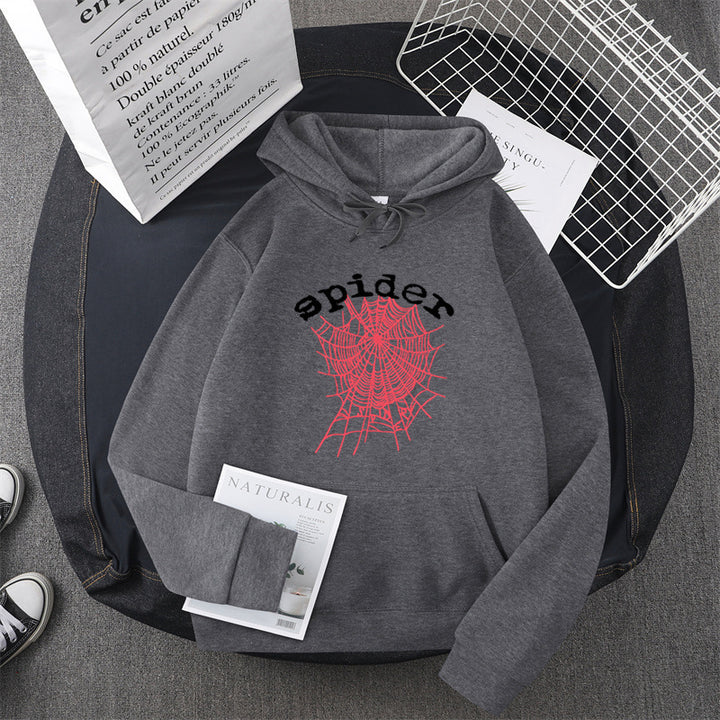 Damen Kapuzensweater mit kreativem Spinnenmotiv Drune