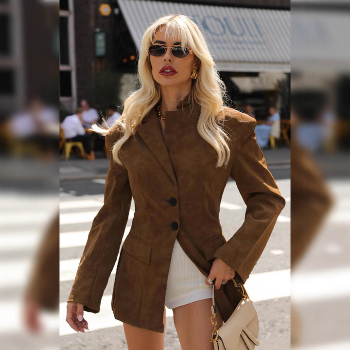 Damen modischer Blazer mit passendem Rock Drune
