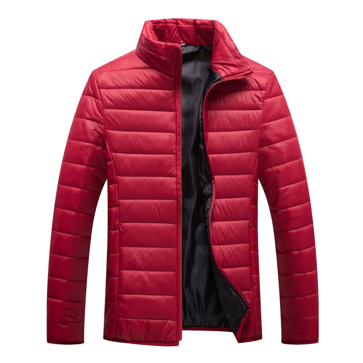 Drune | Herren Winter Steppjacke mit vorderem Reißverschluss und Stehkragen