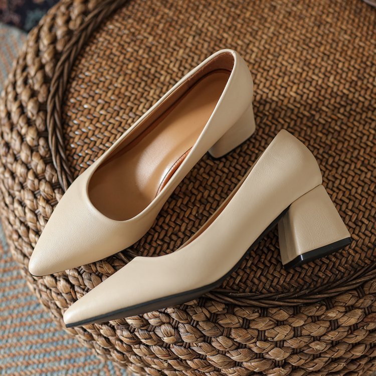 Damen elegante Pumps mit blockiertem Absatz Drune