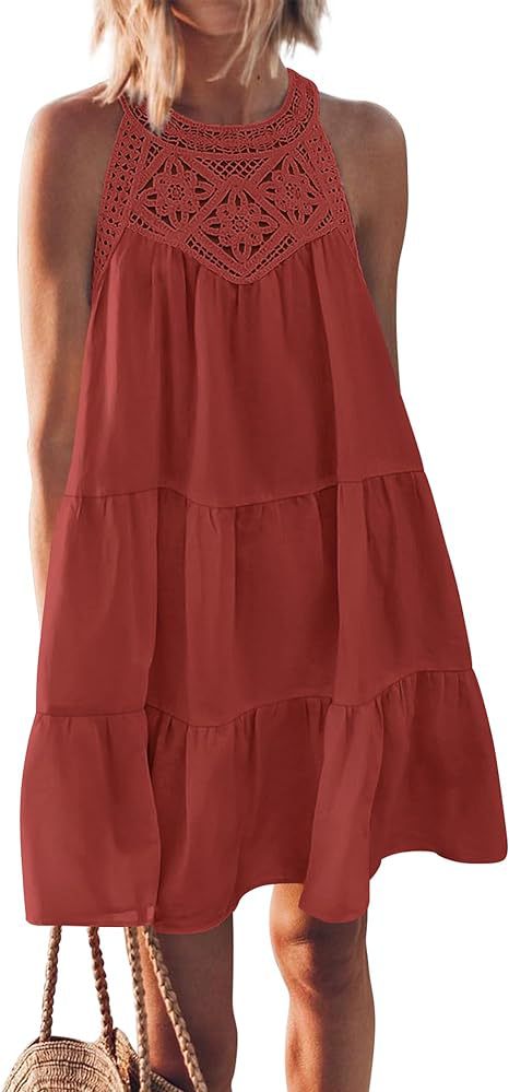 Damen Boho Chic Sommerkleid Drune
