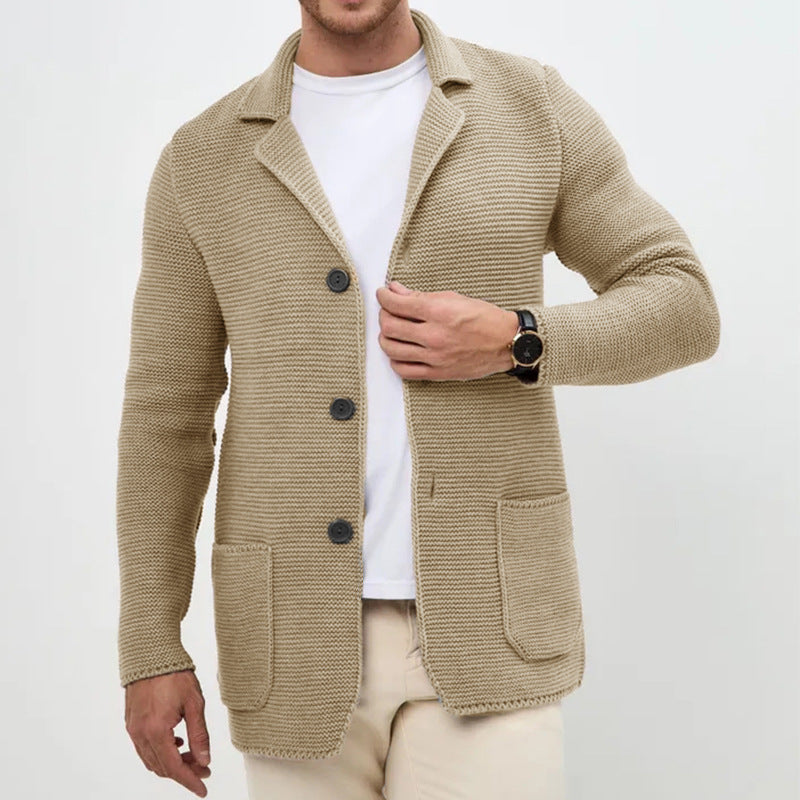 Herren Strickjacke mit warmem Schalkragen und praktischen Taschen Drune