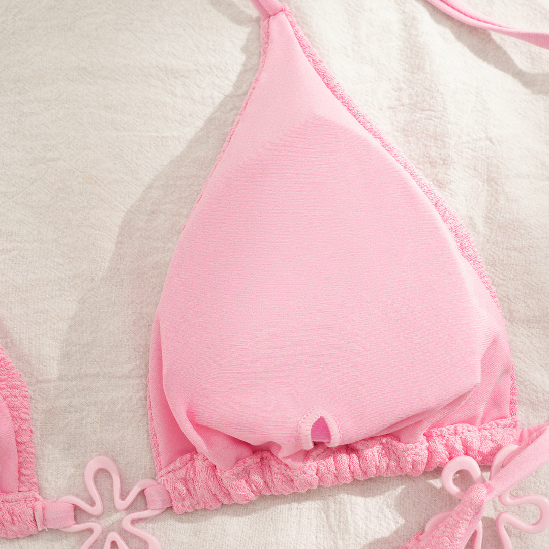 Damen Bikini-Set mit floralem Detail und hochwertiger Struktur Drune