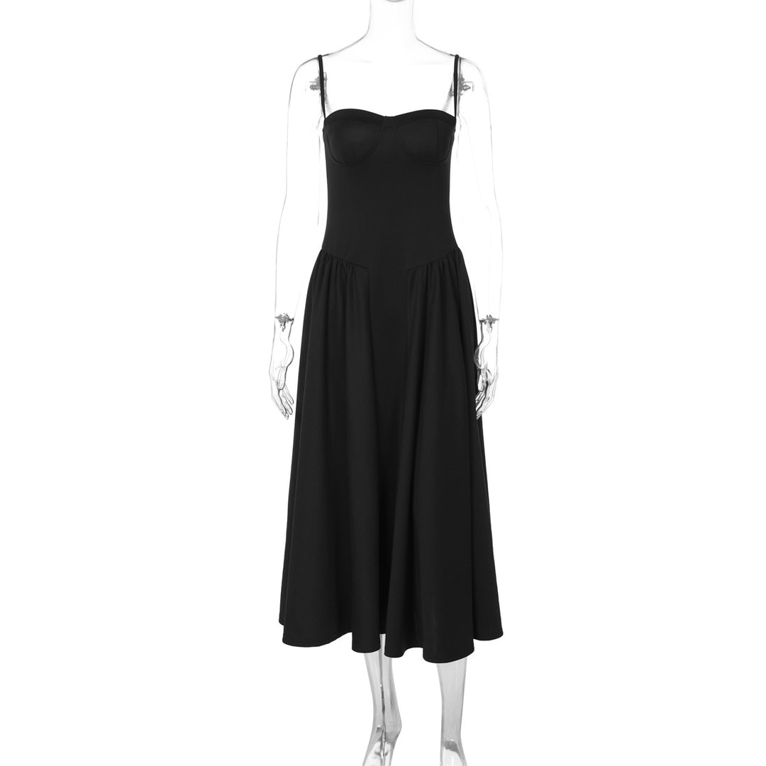 Damen Maxi-Kleid mit elegantem Bustier-Oberteil und fließendem Rock Drune