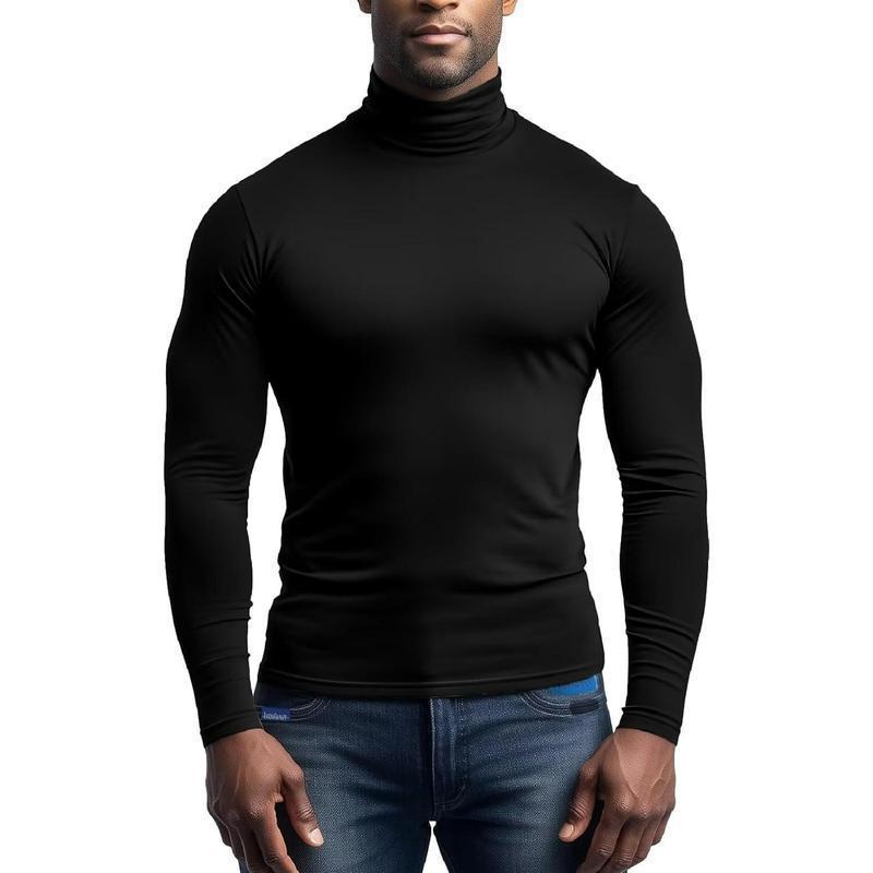 Herren atmungsaktives Rollkragen-T-Shirt aus weichem Jersey Drune
