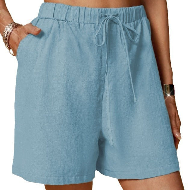 Damen lockere Shorts mit elastischem Bund und praktischen Seitentaschen Drune