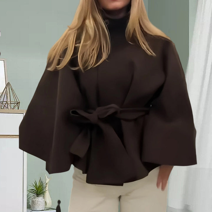 Damen elegante Überwurfjacke mit modernem Knopfdetail Drune