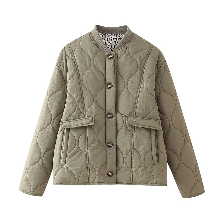 Damen gesteppte Übergangsjacke mit eleganten Taschen Drune