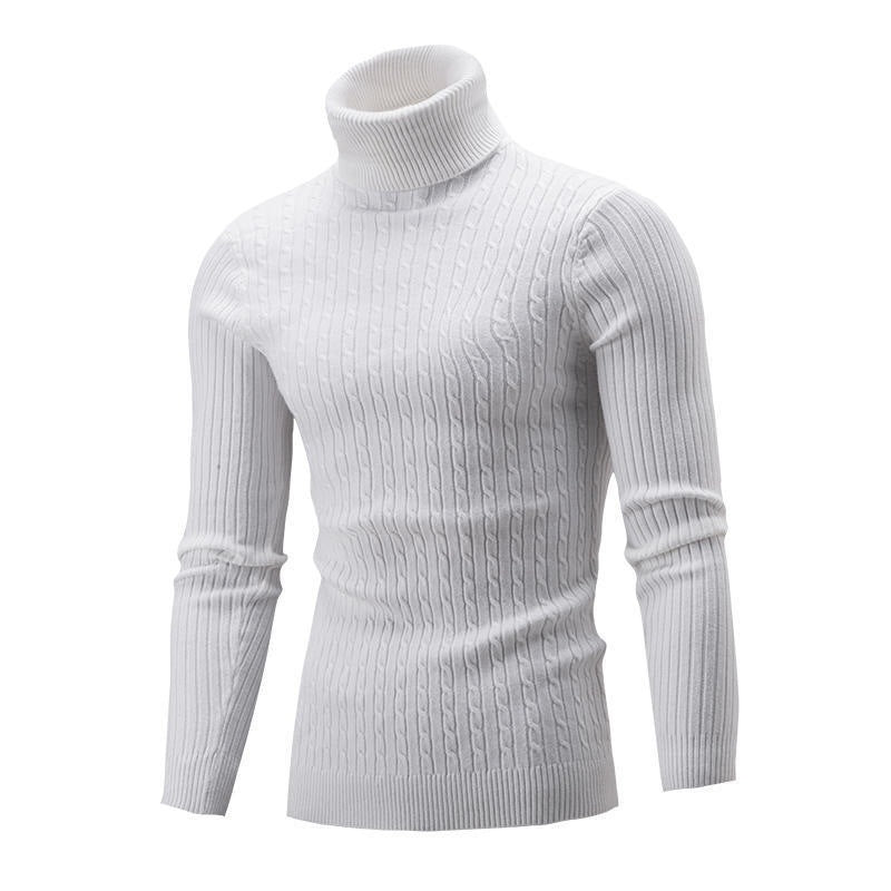 Herren Rollkragenpullover mit strukturiertem Zopfmuster und modernem Schnitt Drune