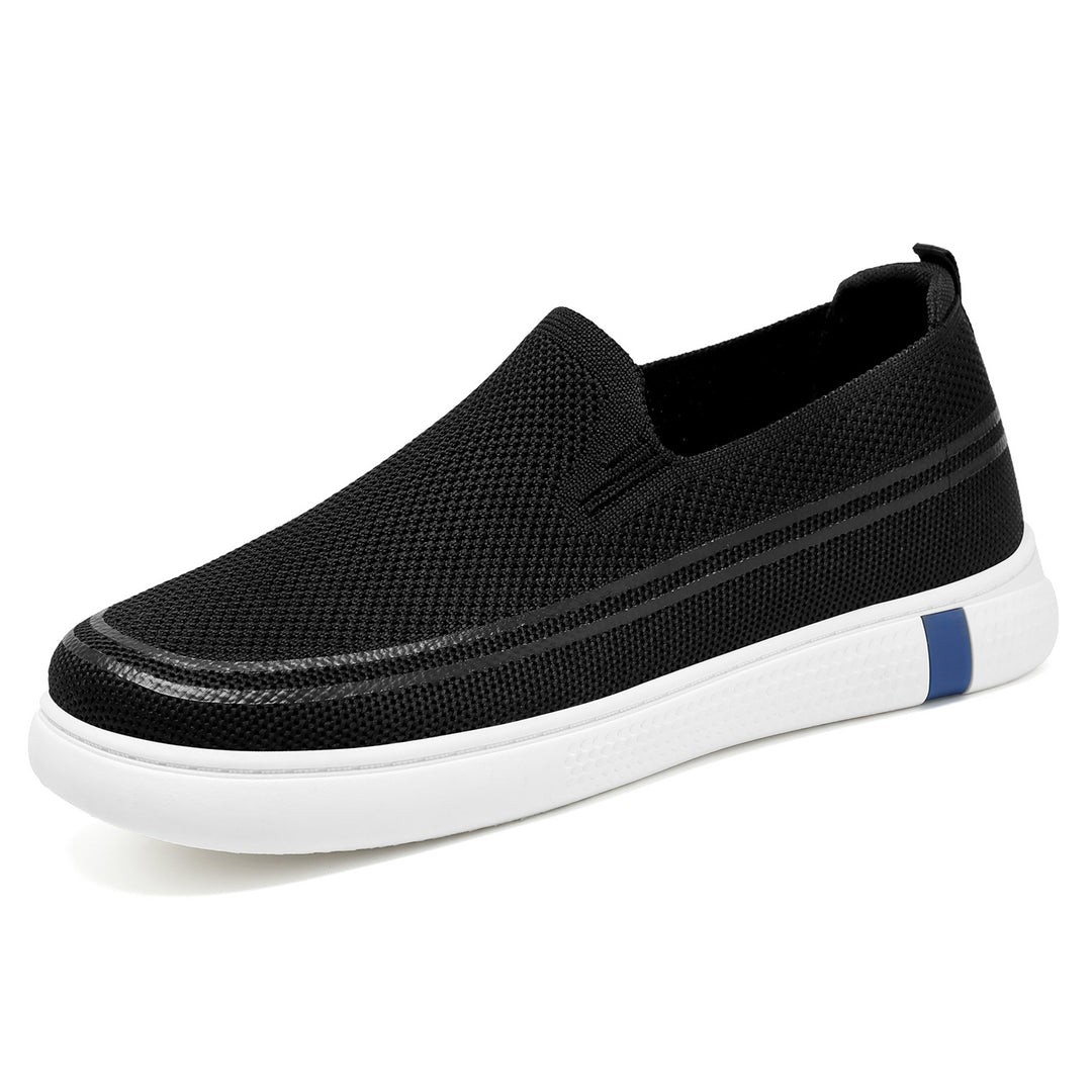 Herren nan nahtloser Strick-Slip-On Freizeit-Sneaker mit atmungsaktivem 3D-Mesh und stoßdämpfender EVA-Flexsohle Drune