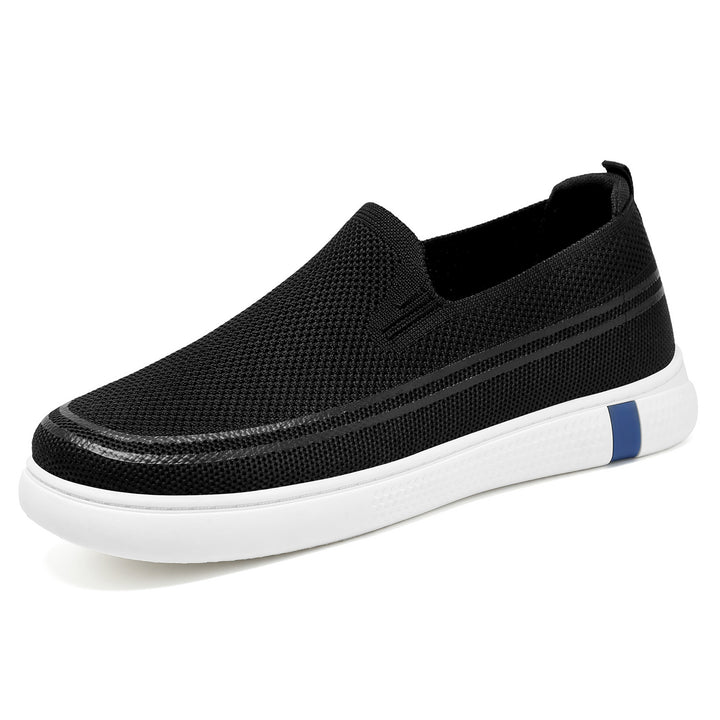 Herren nan nahtloser Strick-Slip-On Freizeit-Sneaker mit atmungsaktivem 3D-Mesh und stoßdämpfender EVA-Flexsohle Drune