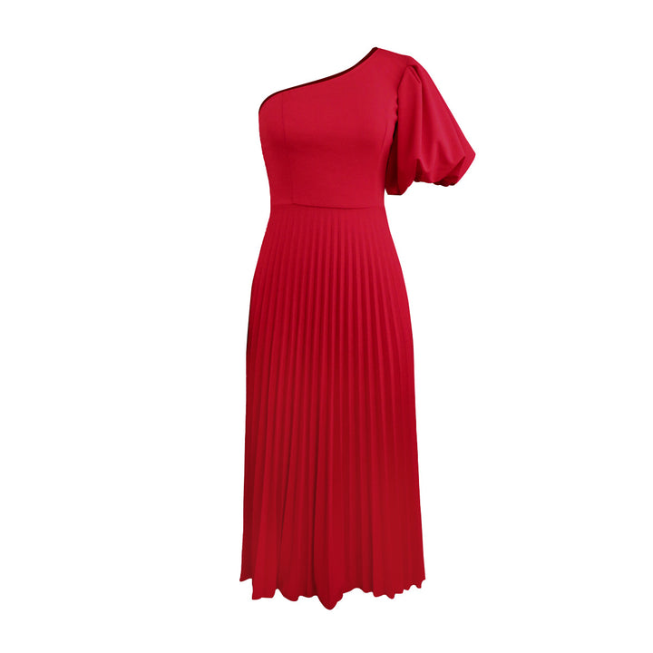 Damen Einseitiges Maxikleid mit Plissee-Details Drune