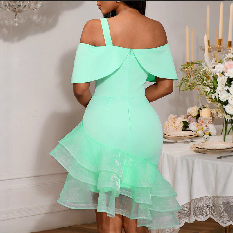 Damen Festliches Wickelkleid Drune