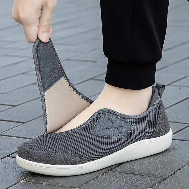Damen nan einhändig verstellbarer Schlupf-Halbschuh mit Klettriemen, atmungsaktivem Mesh und stoßdämpfender EVA-Sohle Drune