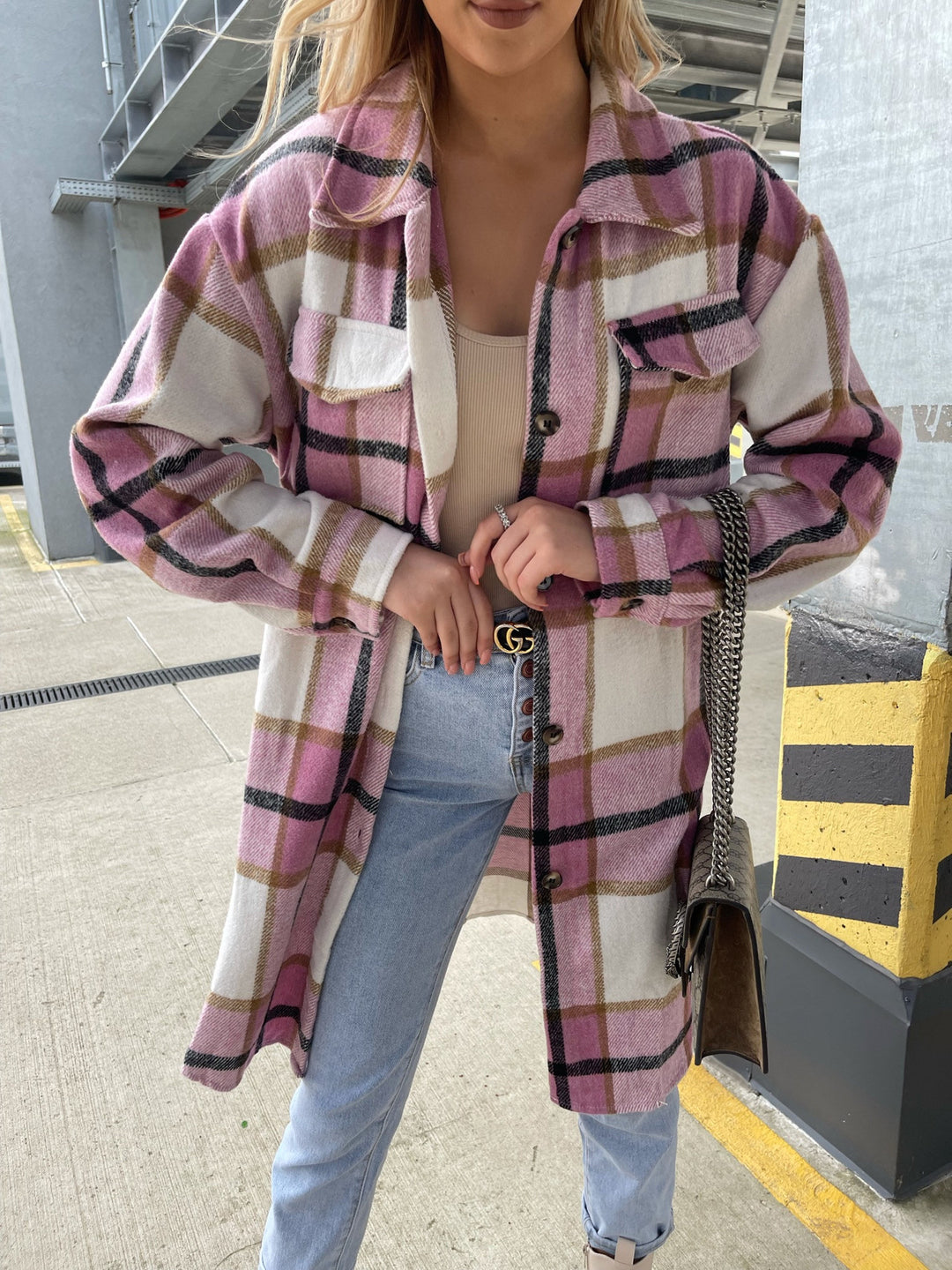 Damen Karo Hemdenjacke Drune