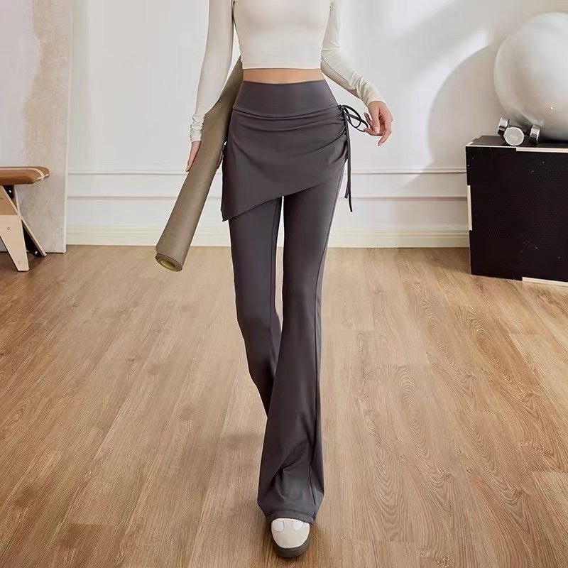 Damen Flared Pants mit asymmetrischem Schnitt und hohem Bund Drune