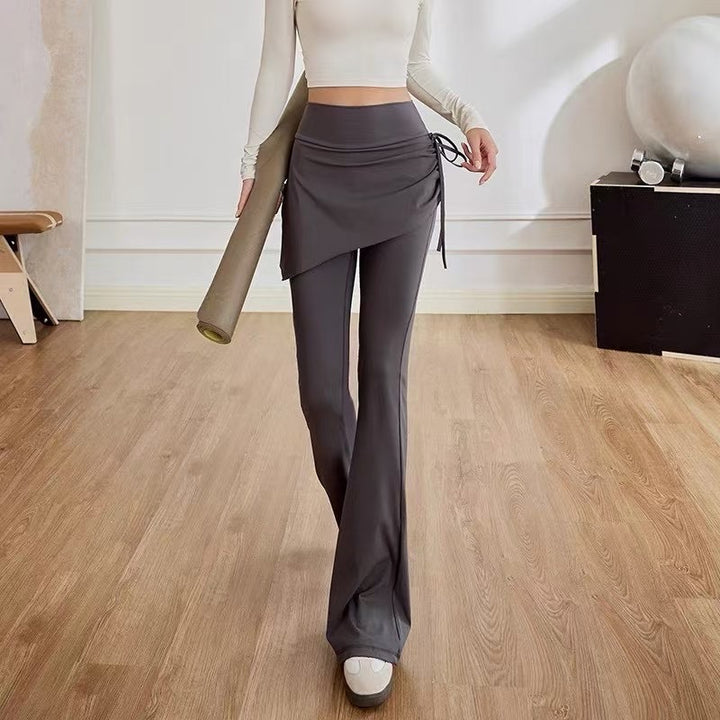 Damen Flared Pants mit asymmetrischem Schnitt und hohem Bund Drune