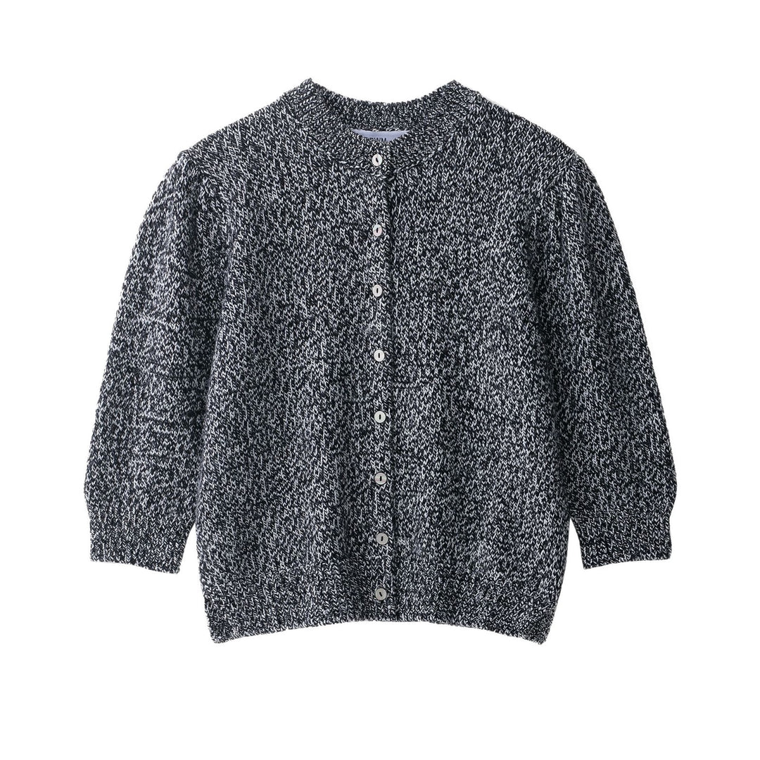 Damen Strickjacke mit Knopfverschluss und eleganten Rüschendetails Drune