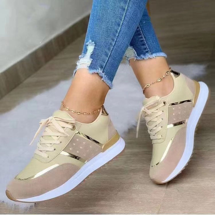 Damen Modische Sneakers mit eleganten Metallic-Akzenten und atmungsaktivem Obermaterial Drune