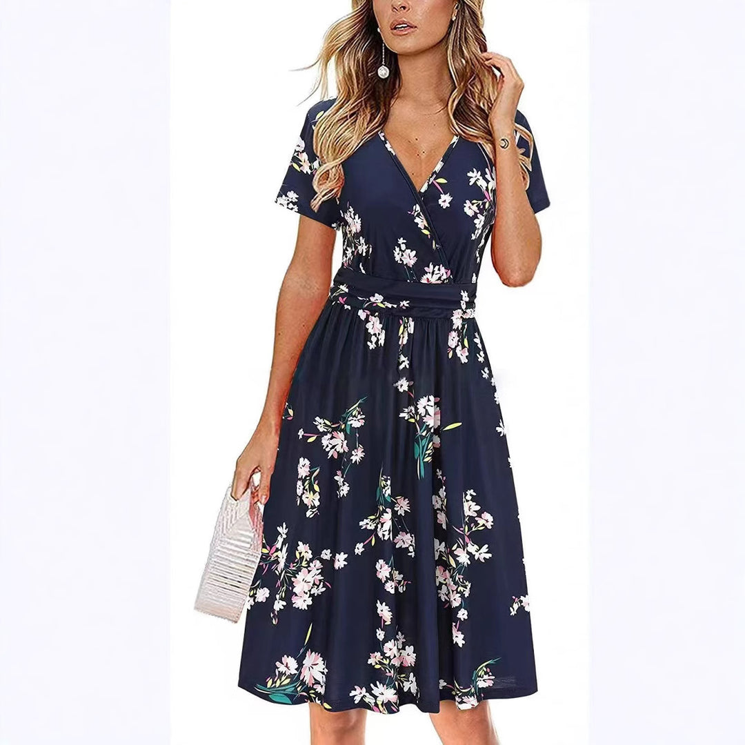 Damen Sommerkleid mit floralen Mustern Drune