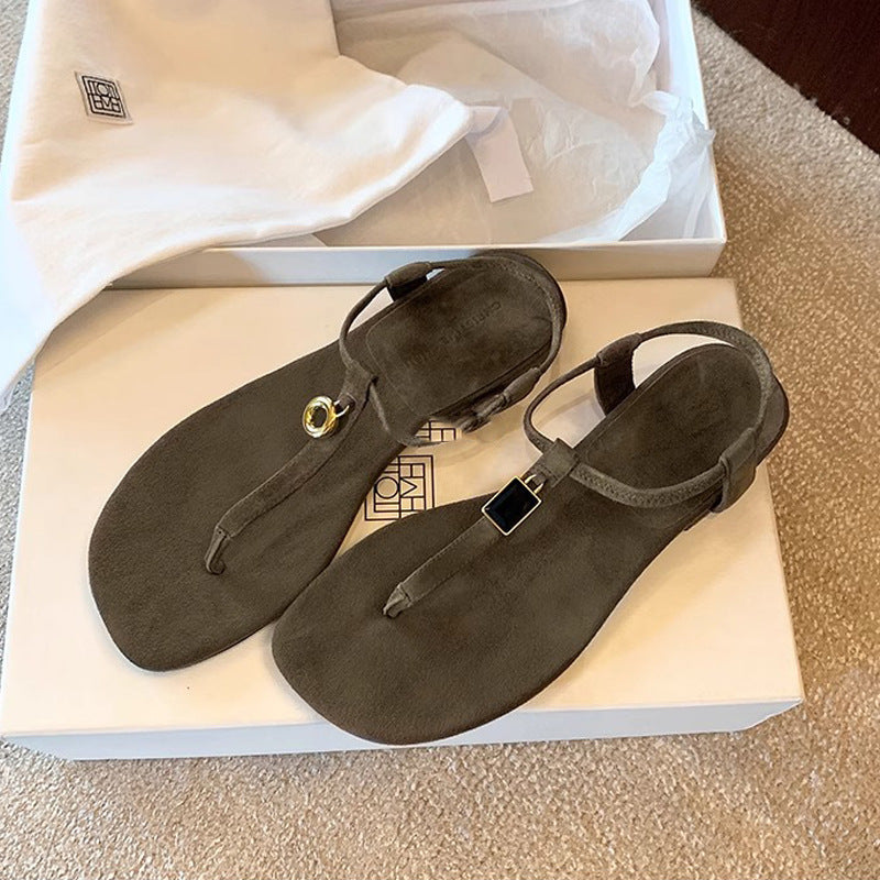 Damen Lederige Sandalen Drune