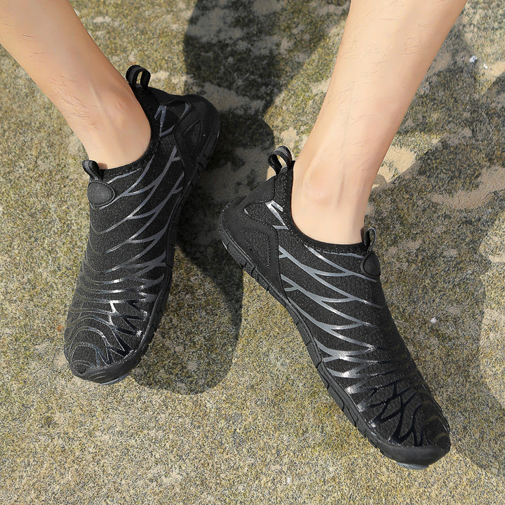 Herren nan elastischer Schlupfsneaker für Küste und Boot mit nahtlosem elastischem Obermaterial, verstärkter Zehenschale und griffiger Mehrzonen-Sohle Drune