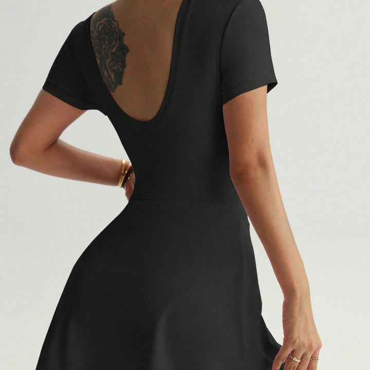Damen Sportliches Wickel-Kleid Drune